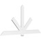 Ekena Millwork Kennewick Architectural Grade PVC Gable Bracket, 96"W x 48"H x 2"D x 6"F, 12/12 Pitch GBP096X48X0206KEN00 - alternate 1